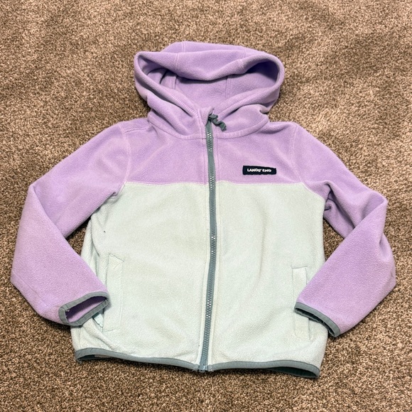 Lands' End Other - Lands' End Kids Fleece Hoodie in Lavender and Mint
